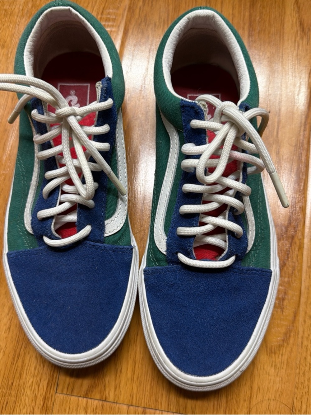 Blue & Green Casual Lace-Up Sneakers